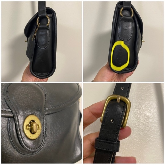 Coach Bag Black Vintage Devon Shoulder Bag- Restored - Picture 6 of 17